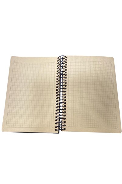 tüftürük Caiet cu copertă neagră Laser croială 17 x 24 100 coli Caiet cu spirală cu carouri