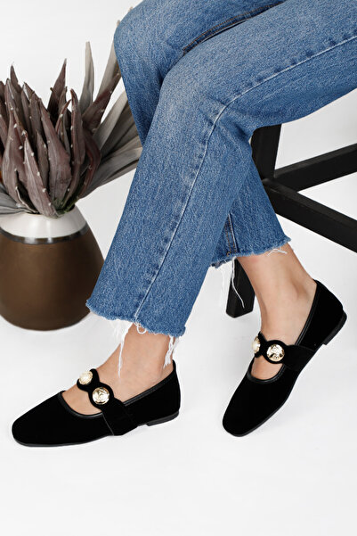 RENKLİBUTİK حذاء نسائي مسطح مريح للاستخدام اليومي، مخملي أنيق وخفيف الوزن للم...