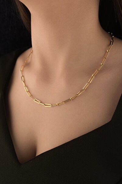 Fiyonk Kuyumculuk 14 Ayar Altın Ataç Zincir 4.20 mm