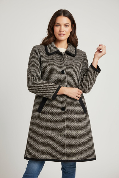 ECE GİYİM Women's Buttoned Front Thick Knit Cardigan with Pocket and Collar