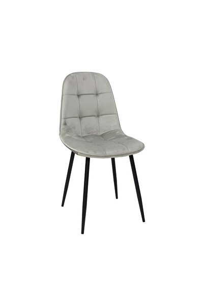 ARTA DOOR Set of 6 Gya Chairs Grey - HORECA CHAIR - Metal Leg, Modern, Kitchen, Bedrooms, Hallways, Textile