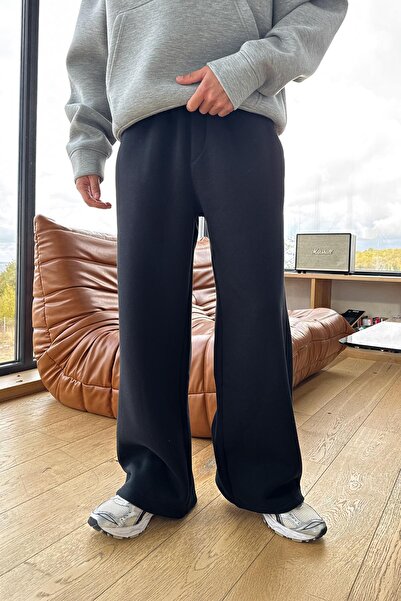 Flaw Wear بنطال رياضي بخصر مطاطي باللون الأسود