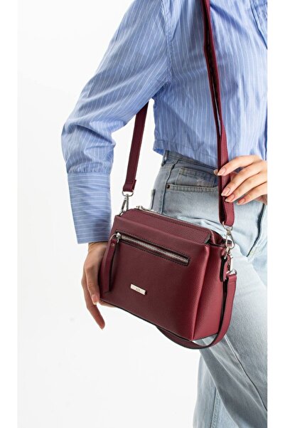 eflanmoda 1.Kalite Suni Deriden 6 Bölmeli Kadın Omuz ve Çapraz Çanta