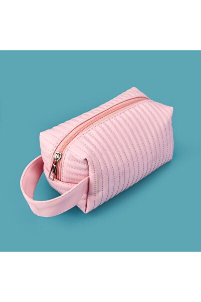 Barnaby حقيبة مستحضرات تجميل مبطنة - وردي - 18x10 سم