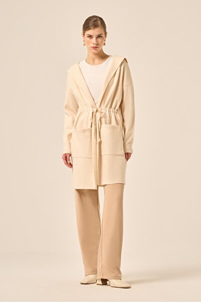 FTZ WOMEN Дамски кардиган с връзки Stone 20727