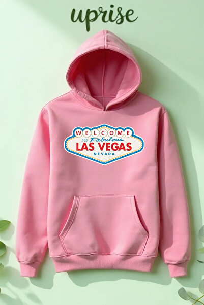 Vordevia سويت شيرت كبير الحجم مصنوع من القطن المطبوع بثلاث خيوط من لاس فيغاس