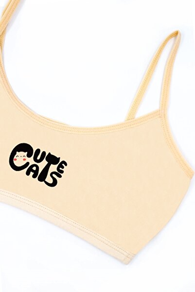 Öts Дівчачий бюстгальтер, 3 штуки, з принтом, без підкладки (96% бавовна, 4% еластан)