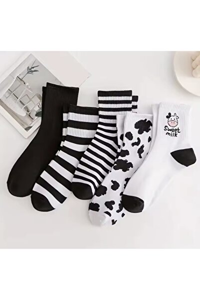 H&N 5 Çift Ekonomik Patik Kadın Kolej Tenis Çorap