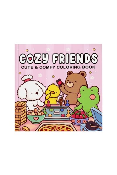 Rotixfy Carte de colorat Cozy Friends, Rotixfy, copertă cartonată, desene amuzante cu animale pentru copii