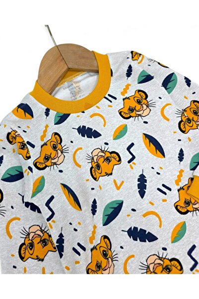 voyyo kids baby Baby Boy Lion King Printed Seasonal 100% Cotton Crew Neck Nightgown Pajama Set 0-6 Years