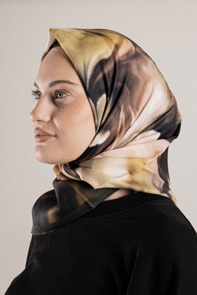 Akel DESENLİ FRANSIZ İPEĞİ EŞARP DESEN-1