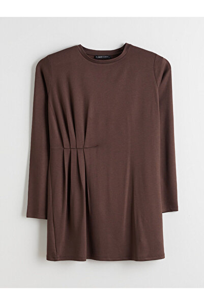 LC Waikiki New Season Crew Neck Gathered Women's Tunic