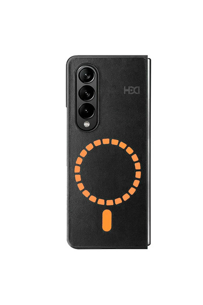 Fuchsia Samsung Galaxy Z Fold 3 Kılıf HBC-156 Forum Magneticsafe Kapak - Siyah