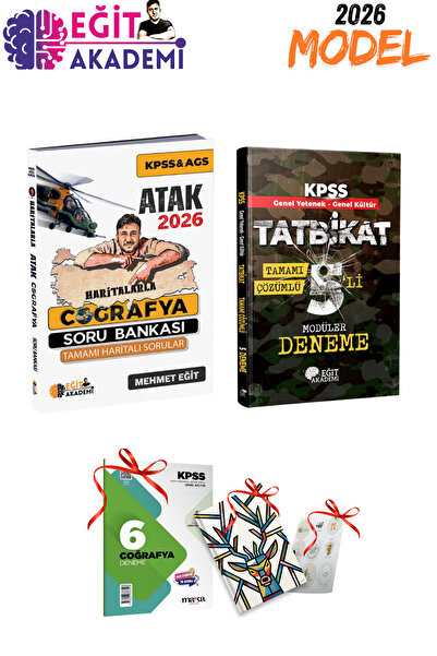 Eğit Akademi 2026 KPSS GYGK Mehmet Eğit Atak Coğrafya Soru Bankası ve KPSS Ta...