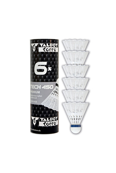 Other TALBOT TORRO Tech 450 Medium Badminton Shuttlecocks 6 pcs - White