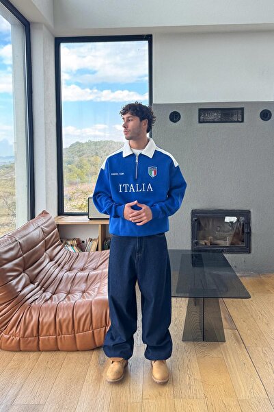 Flaw Wear Світшот з напівзастібкою та італійським вишиванням