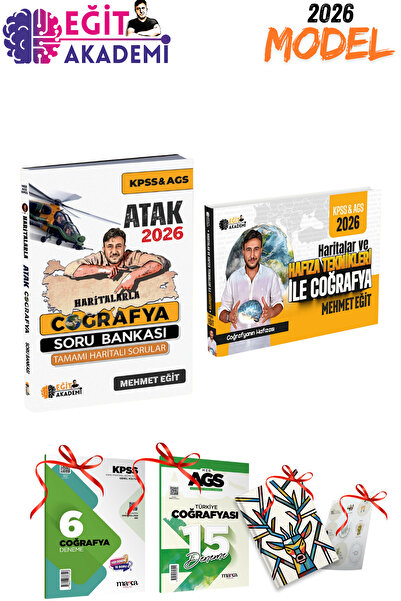 Eğit Akademi 2026 KPSS / AGS Mehmet Eğit Atak Coğrafya Soru Bankası ve Hafıza...