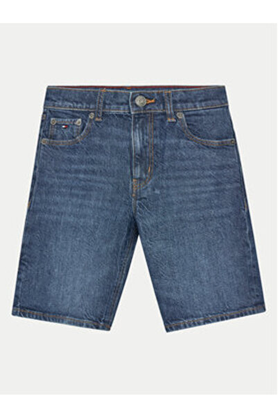Tommy Hilfiger Pantaloni scurți din denim pentru băieți KB0KB09322 Albaștri