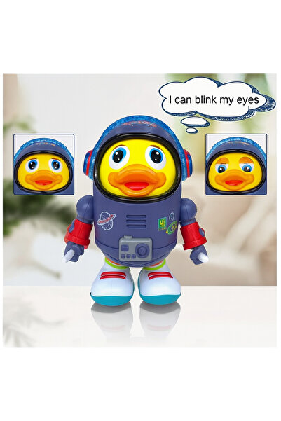 RCO Jucarie Interactiva muzicala, cu lumini multicolore, Ratusca Cosmonaut, 19x15 cm, 3+ ani, WP4027