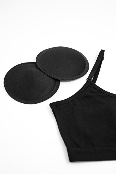 Öts Girl's Bustier with 3 Adjustable Straps and Removable Pads (96% Cotton - 4% Elastane)