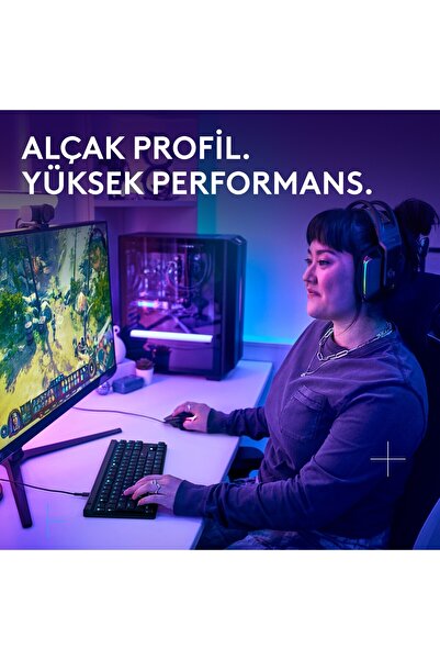 logitech G515 TKL Kablolu Düşük Profilli Rgb Aydınlatmalı Tactile Switch Ingilizce Oyun Klavyesi, Si