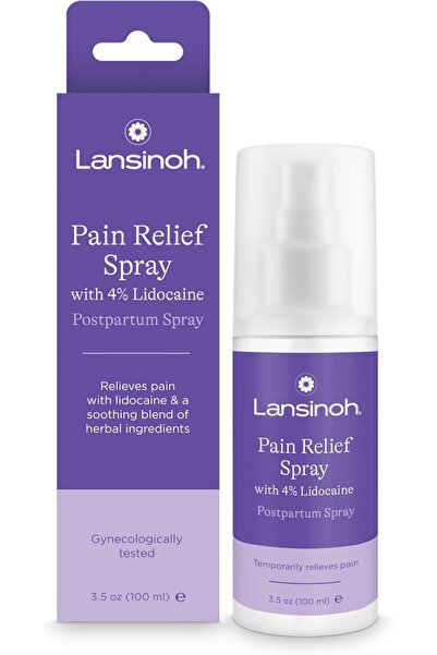 Lansinoh 4% Lidocaine Perineal Spray, Pain Relief for Postpartum Care, 3.5 Ou...