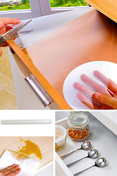 Panayır Home Eva Transparent Anti-Slip Shelf Cabinet and Drawer Cover 45 cm X 5 m