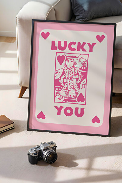 Basquiart Poster cu ramă neagră din seria Lucky You, decor de perete nr:43