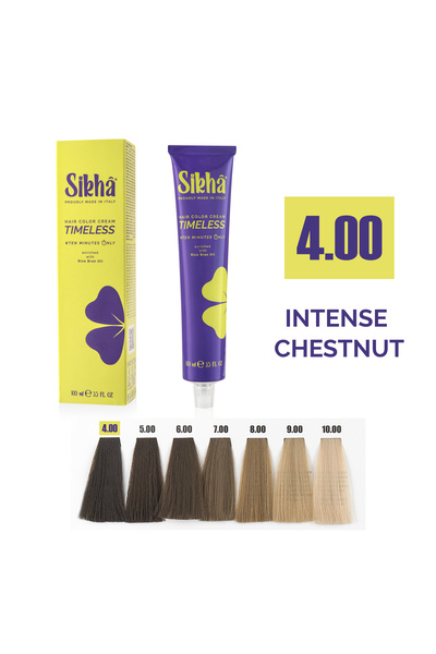 SIKHA Professional Permanent Hair Dye Timeless Intense Chestnut 4.00, 100 ml
