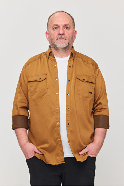 Mavi Sima Erkek Gömlek Slim Fit Dar Kesim Pamuklu Erkek Kot Gömlek