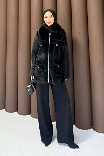 Melike Tatar Γούνινο κοντό παλτό 32-2501