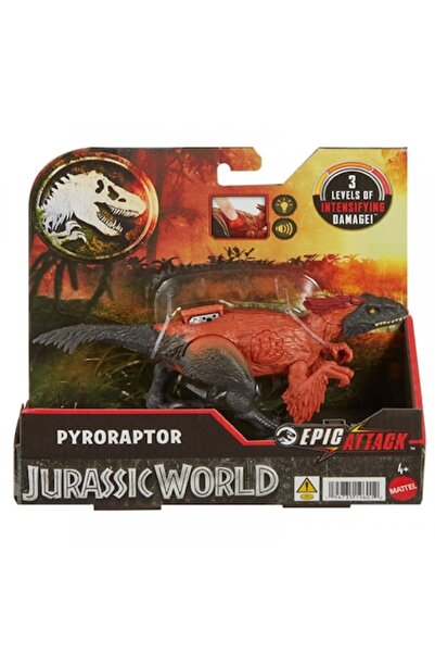 mattel Dinosaur Figure Pyroraptor, Mattel, Epic Attack, Interactive, 19x8cm