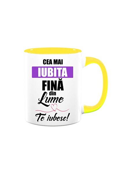 OEM Cană personalizată pentru fină cu mesajul: „Cea mai iubită fină din lume,...