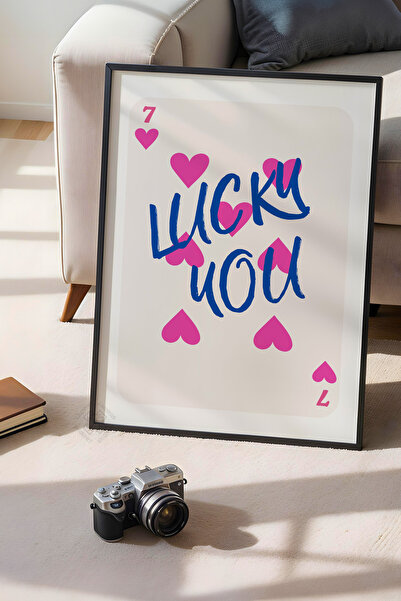 Basquiart Σειρά Lucky You, Αφίσα με Μαύρο Πλαίσιο, Διακοσμητικό Τοίχου Αρ.:124