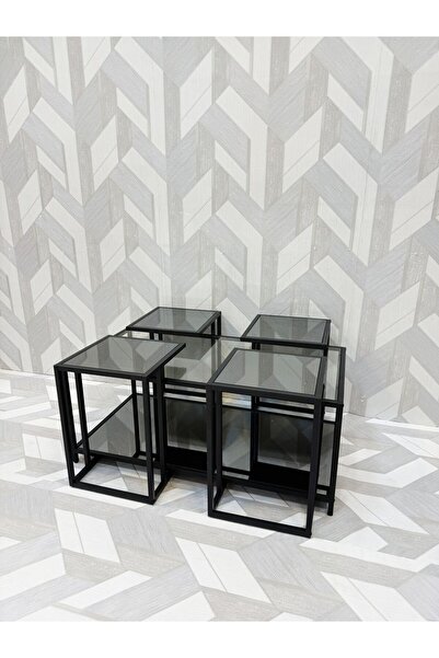 DEC24 طقم 1+4 مستطيل اسود مرايا