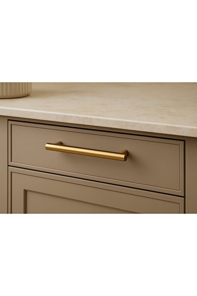 Özen Metal özen 1901 Mat Altın 224mm paslanmaz çelik mobilya kulpu.