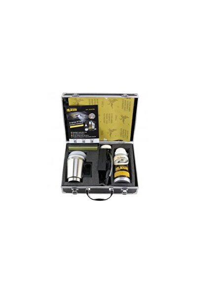 HILLMAN Kit restaurare faruri cu cana aluminiu si solutie polimer 600ml in cutie, alimentare la 220v sau 12v