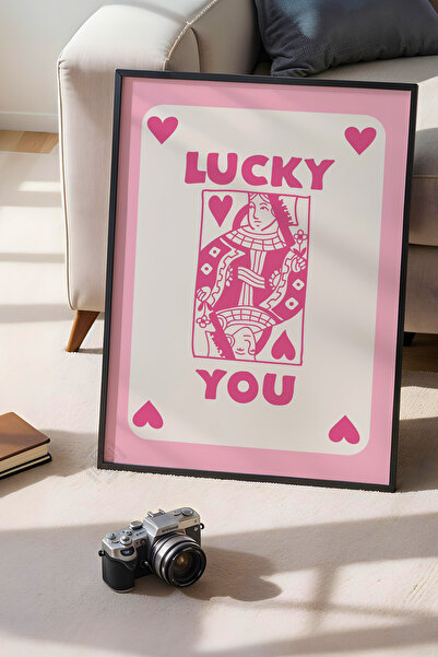 Basquiart Poster cu ramă neagră din seria Lucky You, decor de perete nr:42