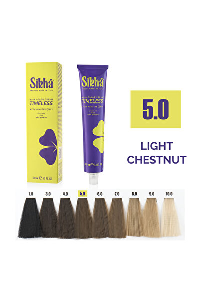 SIKHA Vopsea de par permanenta profesionala Timeless Castaniu Deschis 5.0, 100 ml