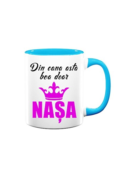 OEM Cană personalizată pentru Nașă cu mesajul: „Doar nașa bea din această can...