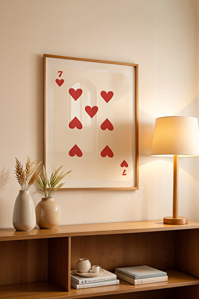 Basquiart Poster cu ramă din lemn din seria Lucky You, decor de perete pictat...