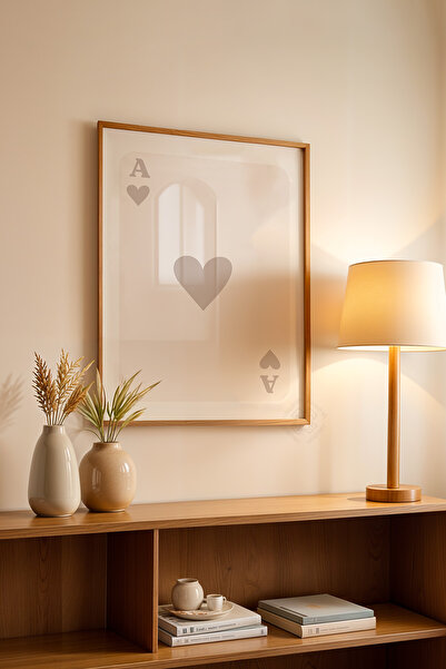 Basquiart Poster cu ramă din lemn din seria Lucky You, decor de perete pictat...