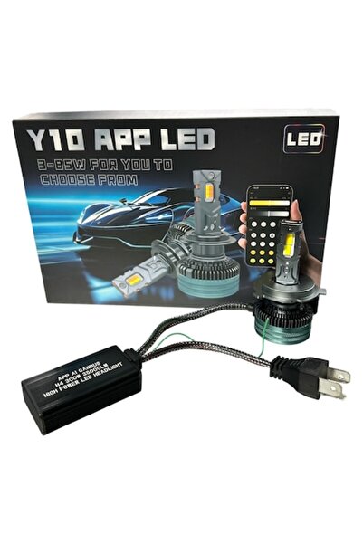 Unbranded/Generic Set becuri auto LED H4, 300W, culoare galben/alb, control p...