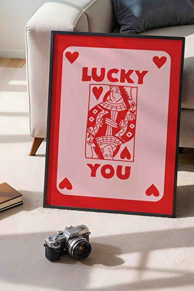 Basquiart Poster cu ramă neagră din seria Lucky You, decor de perete nr:78