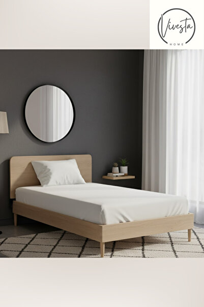 Vivesta Home طقم ملاءات مطاطية بيضاء مقاس 100×200 سم + غطاء وسادة واحد مقاس 50×70 – قماش غير قابل للانزلاق