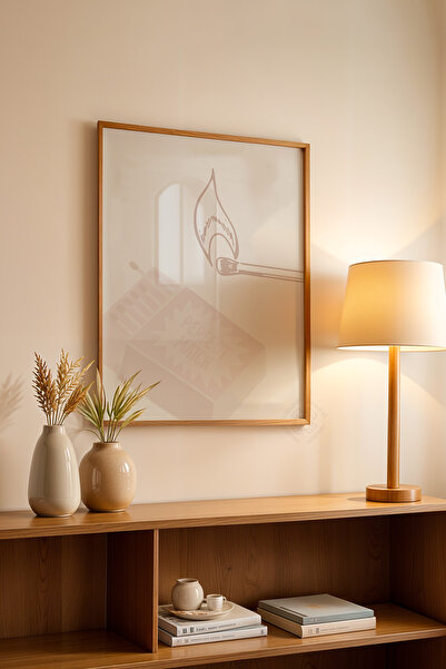 Basquiart Poster cu ramă din lemn din seria Lucky You, decor de perete pictat...