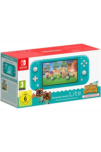 Nintendo Switch Lite Console Accessories Animal Crossing Set, Turquoise, Portable, Built-in Controll