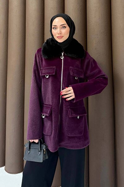 Melike Tatar Γούνινο κοντό παλτό 32-2501