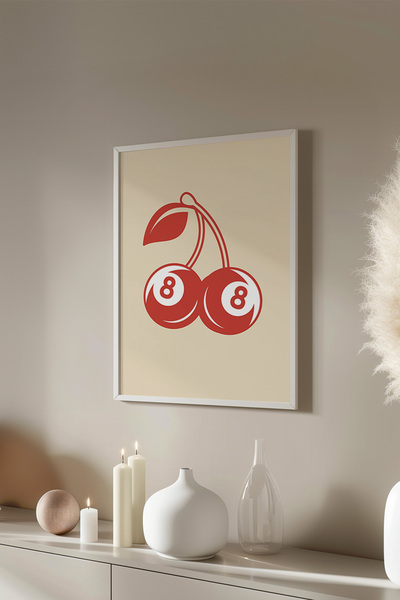 Basquiart Poster cu ramă albă din seria Lucky You, decor de perete nr:69