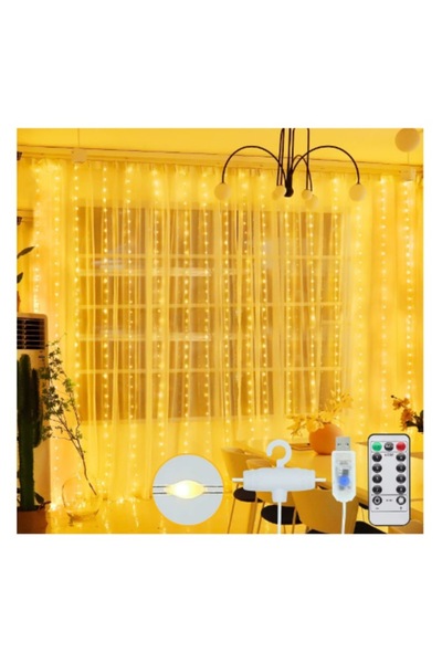 Unbranded/Generic Installation Type Curtain 3x3m with Remote Control, 300 LEDs